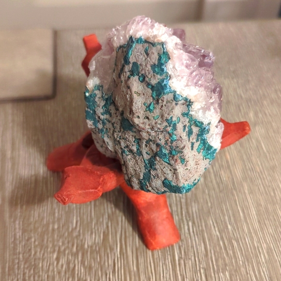 Natural Amethyst Cluster with Stand - Picture 2 of 10